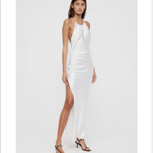 Michael Lo Sordo Hudson Bias Crystalline Maxi Dress - Picture 2 of 3